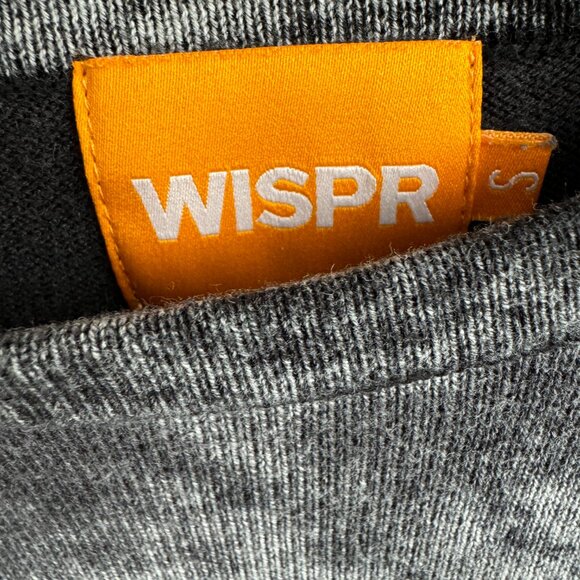 WISPR by Brodie Pullover Cropped Crewneck Sweater Rainbow Cuff Size Medium - Picture 3 of 9